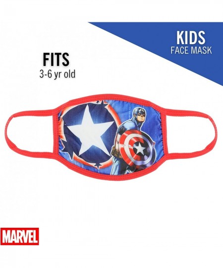 Marvel Captain America Face Mask Set Kids Cloth Face Masks Multi Set of 6 $43.86 - Kids' Dress-Up Accessories