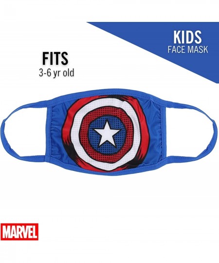 Marvel Captain America Face Mask Set Kids Cloth Face Masks Multi Set of 6 $43.86 - Kids' Dress-Up Accessories