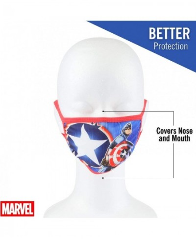 Marvel Captain America Face Mask Set Kids Cloth Face Masks Multi Set of 6 $43.86 - Kids' Dress-Up Accessories