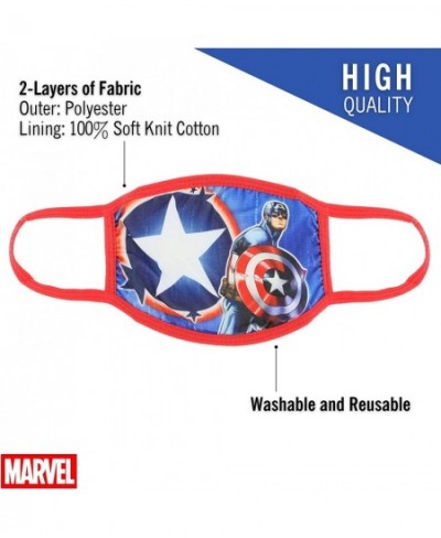 Marvel Captain America Face Mask Set Kids Cloth Face Masks Multi Set of 6 $43.86 - Kids' Dress-Up Accessories