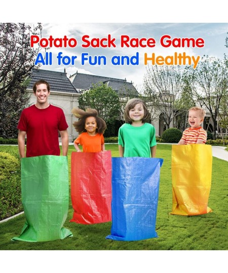 20PCS Outdoor Games Potato Sack Race Bag 3-Legged Race Bands with Egg and Spoon Race Lawn Games for Outside Backyard Field Da...