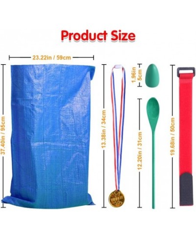 20PCS Outdoor Games Potato Sack Race Bag 3-Legged Race Bands with Egg and Spoon Race Lawn Games for Outside Backyard Field Da...