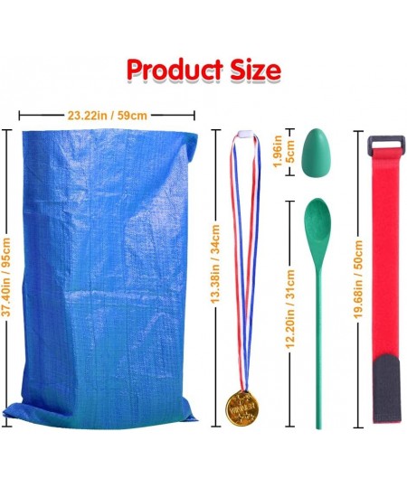 20PCS Outdoor Games Potato Sack Race Bag 3-Legged Race Bands with Egg and Spoon Race Lawn Games for Outside Backyard Field Da...