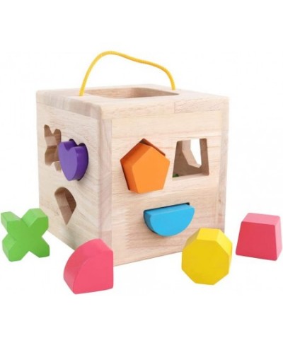 Shape Sorter Toy My First Wooden 12 Building Blocks Geometry Learning Matching Sorting Gifts Didactic Classic Toys for Toddle...