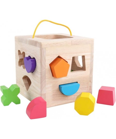 Shape Sorter Toy My First Wooden 12 Building Blocks Geometry Learning Matching Sorting Gifts Didactic Classic Toys for Toddle...