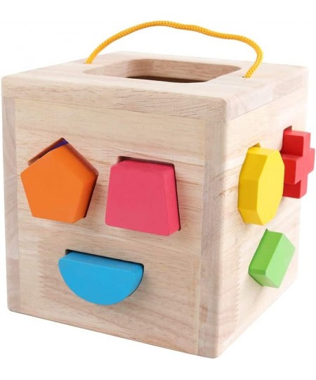 Shape Sorter Toy My First Wooden 12 Building Blocks Geometry Learning Matching Sorting Gifts Didactic Classic Toys for Toddle...