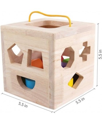 Shape Sorter Toy My First Wooden 12 Building Blocks Geometry Learning Matching Sorting Gifts Didactic Classic Toys for Toddle...