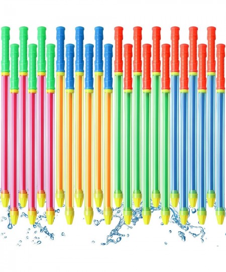 24 Pcs 22.4 Inch Crayon Soaker Water Guns Water Tube Squirters Water Suction Gun Water Shooter Beach and Pool Toys Squirt Gun...