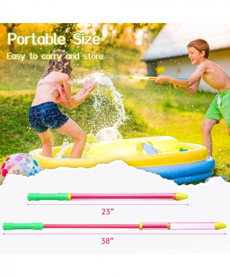 24 Pcs 22.4 Inch Crayon Soaker Water Guns Water Tube Squirters Water Suction Gun Water Shooter Beach and Pool Toys Squirt Gun...