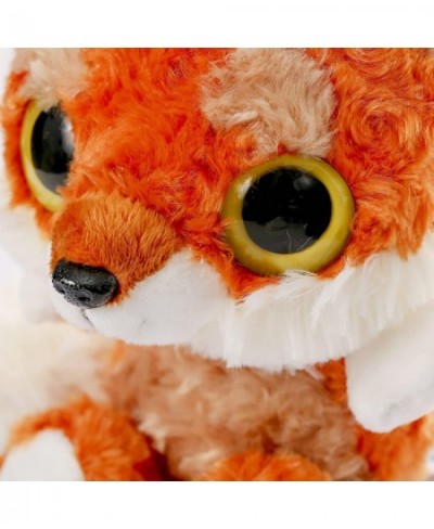 WELDREAM Red Fox Plush Toy with Furry Tail Huggable Stuffed Animals Lovely Big Eyes and Charming Smile Gift for Boys/Girls-7 ...