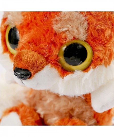 WELDREAM Red Fox Plush Toy with Furry Tail Huggable Stuffed Animals Lovely Big Eyes and Charming Smile Gift for Boys/Girls-7 ...