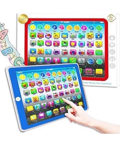 Learning Tablet Toy Baby Tablet Preschool Child Early Educational Touch Pad for Fun Learn Number ABCs Spelling Animal Blue-00...