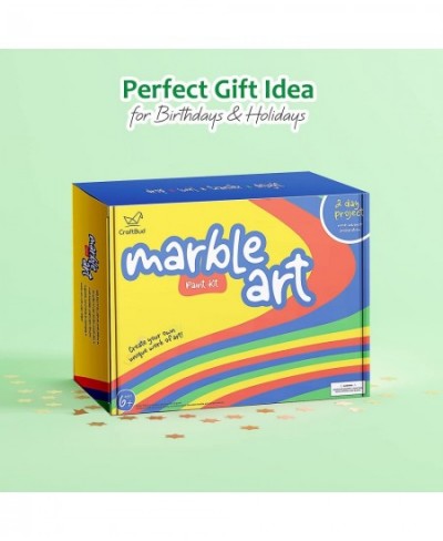 Arts and Crafts for Kids Ages 8-12 Girls & Boys Water Marbling Paint Kit for Kids Great Kids Activities 5 Paint Colors Fun Ki...