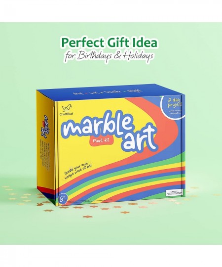 Arts and Crafts for Kids Ages 8-12 Girls & Boys Water Marbling Paint Kit for Kids Great Kids Activities 5 Paint Colors Fun Ki...