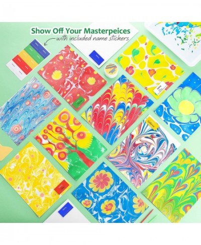 Arts and Crafts for Kids Ages 8-12 Girls & Boys Water Marbling Paint Kit for Kids Great Kids Activities 5 Paint Colors Fun Ki...