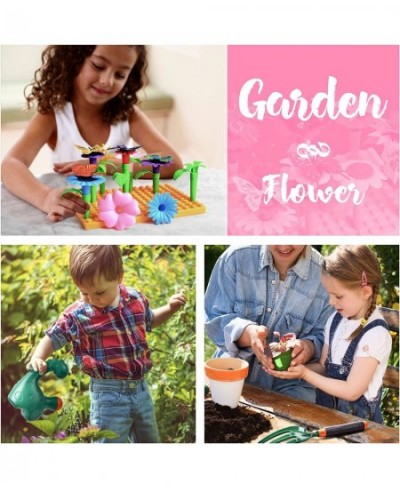 Kids Toddler Flower Gardening Building Tool Set Kids Wheelbarrow Watering Can Pretend Educational Play Stem Toys Outdoor Indo...