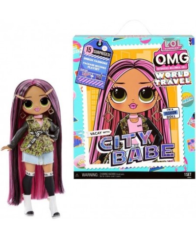 LOL Surprise OMG World Travel? City Babe Fashion Doll with 15 Surprises Including Outfit Travel Accessories and Reusable Play...