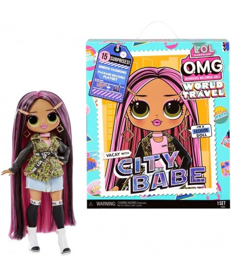 LOL Surprise OMG World Travel? City Babe Fashion Doll with 15 Surprises Including Outfit Travel Accessories and Reusable Play...