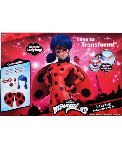 Miraculous: Tales Of Ladybug And Cat Noir Deluxe Role Play Set Ladybug Costume Kids Fancy Dress Set With Mask And Accessories...