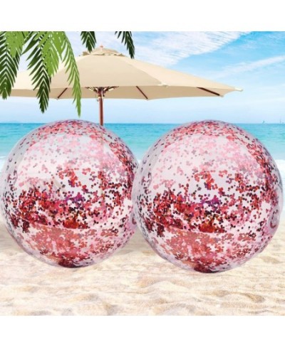 Sequin Beach Ball Jumbo Pool Toys Balls Giant Glitter Inflatable Clear Beach Ball Swimming Pool Water Beach Toys Outdoor Summ...