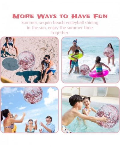 Sequin Beach Ball Jumbo Pool Toys Balls Giant Glitter Inflatable Clear Beach Ball Swimming Pool Water Beach Toys Outdoor Summ...