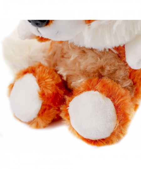 WELDREAM Red Fox Plush Toy with Furry Tail Huggable Stuffed Animals Lovely Big Eyes and Charming Smile Gift for Boys/Girls-7 ...