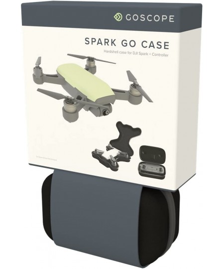 SPARK GO CASE - compact hardshell case - DJI SPARK & CONTROLLER - Adventure/Travel Case (features belt straps for easy hands-...