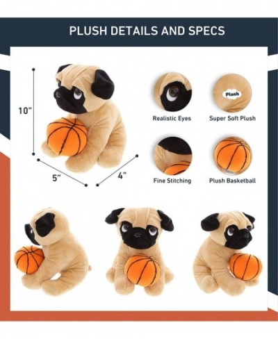 Pug Dog Stuffed Animal with Basketball Plush - Soft Huggable Dog Adorable Playtime Plush Toy Cute Pet Life Gift Basketball Pl...