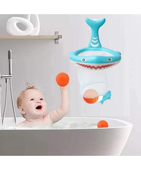 Bath Toys Set for Toddlers 3 4 5 6 Years with Bath Toy Storage Pool Toys for Toddlers Water Toys Shark Toys Basketball Hoop T...