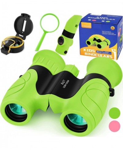 Real Binoculars for Kids 8x21 Shockproof Compact Kids Binoculars with 7 in 1 Multi Tool Magnifying Glass & Compass for Bird W...