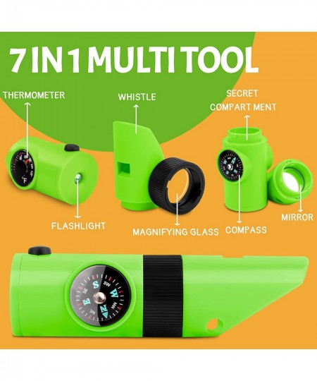 Real Binoculars for Kids 8x21 Shockproof Compact Kids Binoculars with 7 in 1 Multi Tool Magnifying Glass & Compass for Bird W...