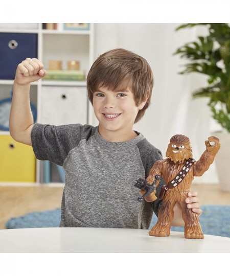 Star Wars Galactic Heroes Mega Mighties Chewbacca 10-Inch Action Figure with Bowcaster Accessory Toys for Kids Ages 3 and Up ...