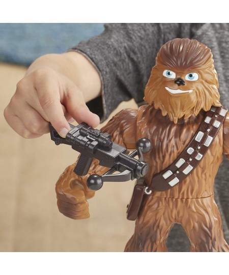 Star Wars Galactic Heroes Mega Mighties Chewbacca 10-Inch Action Figure with Bowcaster Accessory Toys for Kids Ages 3 and Up ...