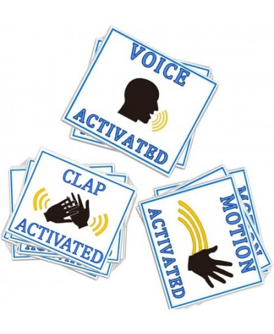 Voice Motion & Clap Activated Prank Stickers 60 Pack Make Your Friends Publicly Yell & Vigorously Jazz Hand at Vending Machin...