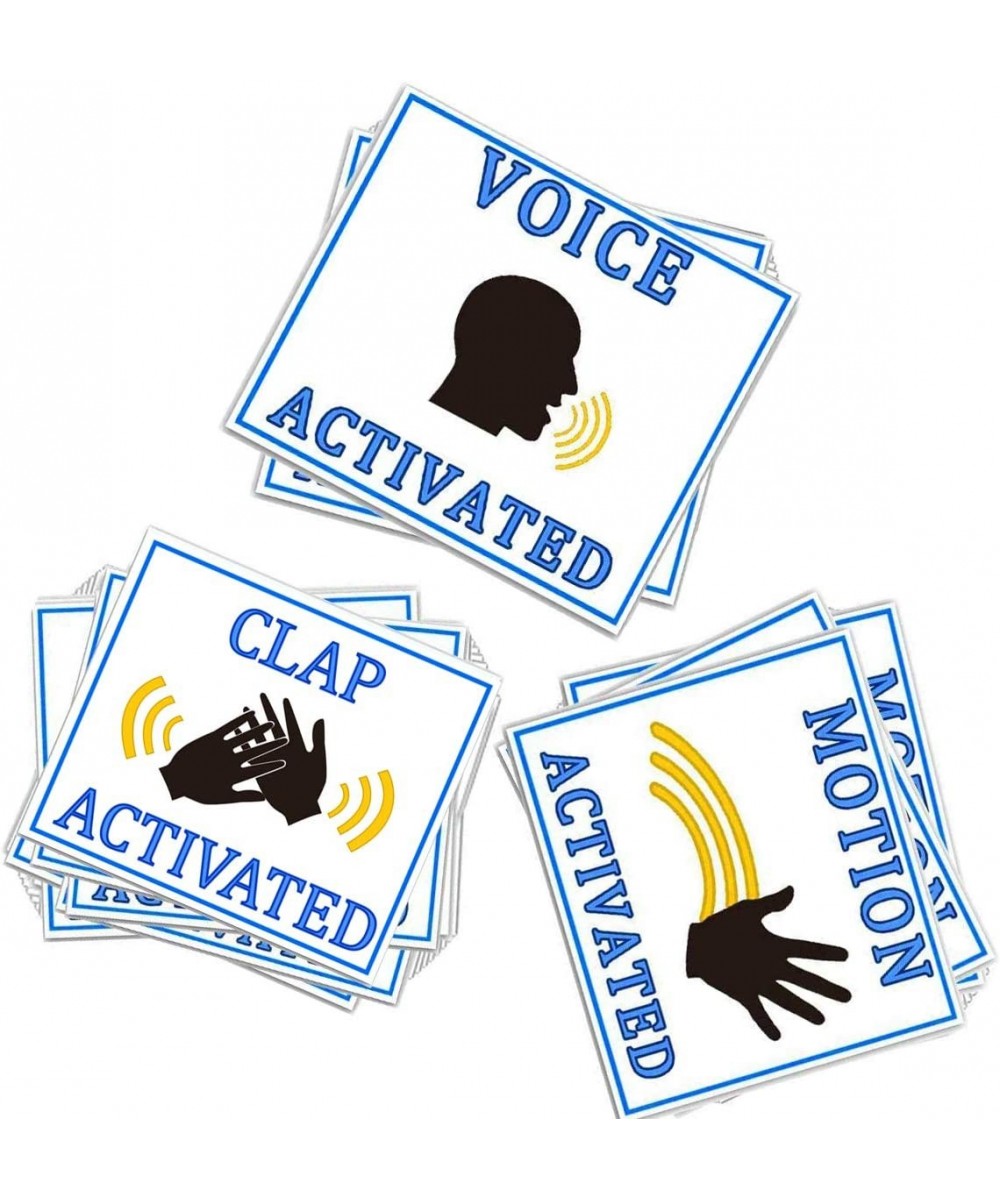 Voice Motion & Clap Activated Prank Stickers 60 Pack Make Your Friends Publicly Yell & Vigorously Jazz Hand at Vending Machin...