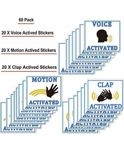 Voice Motion & Clap Activated Prank Stickers 60 Pack Make Your Friends Publicly Yell & Vigorously Jazz Hand at Vending Machin...