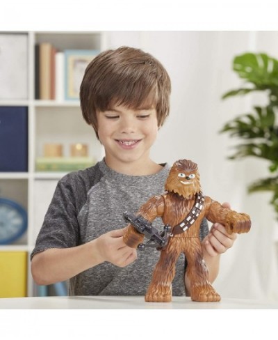 Star Wars Galactic Heroes Mega Mighties Chewbacca 10-Inch Action Figure with Bowcaster Accessory Toys for Kids Ages 3 and Up ...