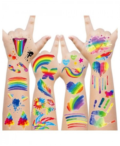 100+Styles Tie Dye Temporary Tattoos Tie Dye Birthday Party Supplies Favors Tie Dye Decorations for Party Colorful Tie Dye Bo...