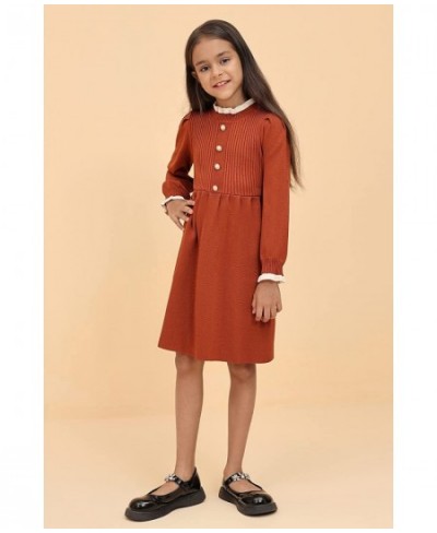 Girls Sweater Dresses Cute Long Sleeve Fall Winter Knit Dress $35.04 - Kids' Costumes