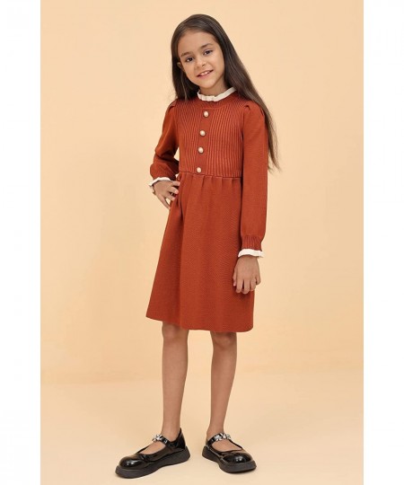 Girls Sweater Dresses Cute Long Sleeve Fall Winter Knit Dress $35.04 - Kids' Costumes