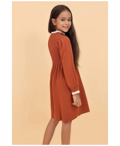 Girls Sweater Dresses Cute Long Sleeve Fall Winter Knit Dress $35.04 - Kids' Costumes