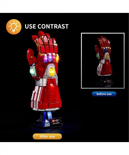 LED Light for Lego Marvel Nano Gauntlet 76223 Building Kit Design and Configuration Compatible with Lego 76223 Model(LED Ligh...