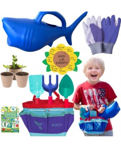 Kids Gardening Set - Outdoor Toys with STEM Learning Guide - Includes Tote Bag Spade Shark Watering Can Rake Fork Trowel. $42...