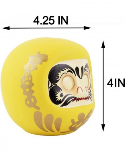 Yellow だるま（達磨） Daruma Doll Saving Box Coin Bank Money Saving Bank Toy Bank Fortune Doll Make Wish Doll Coin Bank Home Decorat...