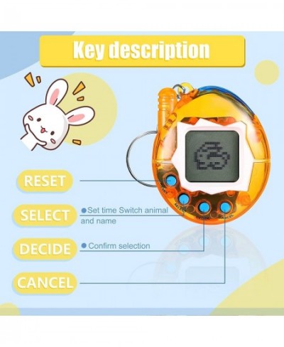 6 Pieces Virtual Pets Keychain Nostalgic Virtual Electronic Digital Pets Keychain Game Keyring Retro Handheld Game Machine El...