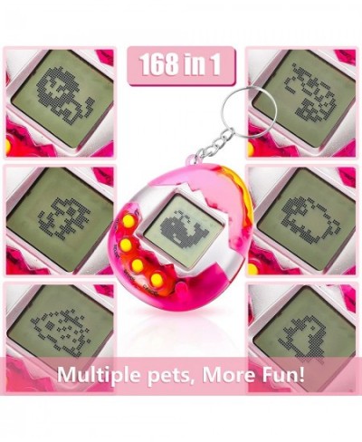 6 Pieces Virtual Pets Keychain Nostalgic Virtual Electronic Digital Pets Keychain Game Keyring Retro Handheld Game Machine El...