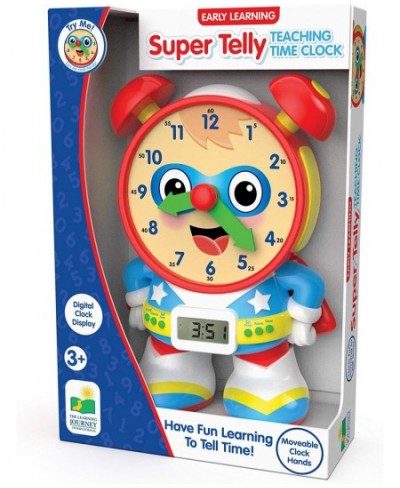 Super Telly Teaching Time Clock - Primary Color - Telling Time Teaching Clock - Toddler Toys & Gifts for Boys & Girls Ages 3 ...