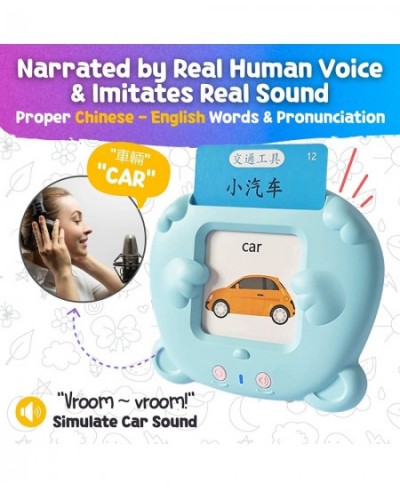 Chinese English Talking Flash Cards with 255 Flashcards 510 Words| Bilingual Interactive Learning Flashcard Toys Gifts to Lea...