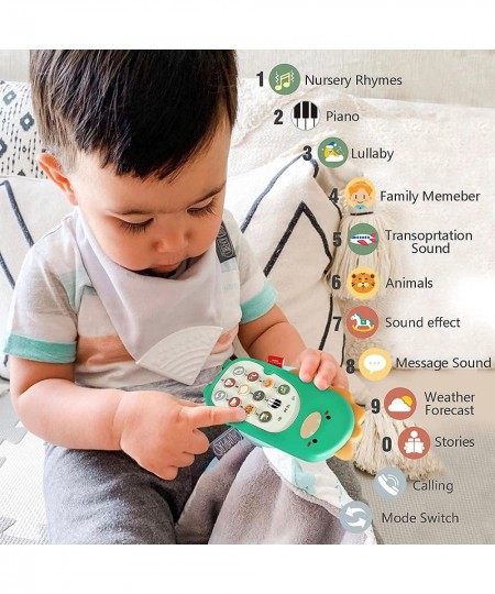 Baby Cell Phone Toys with Music Kids Teething Toys Play Phone Musical Educational Toys for 6 12 16 18 Months Baby Toddlers an...