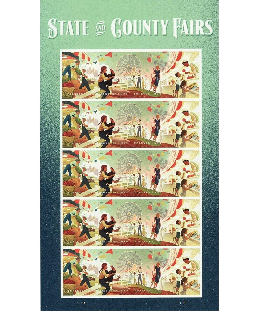 State and County Fairs Pane of 20 Forever Postage Stamps Scott 5404a $29.87 - Collectible Postage Stamps